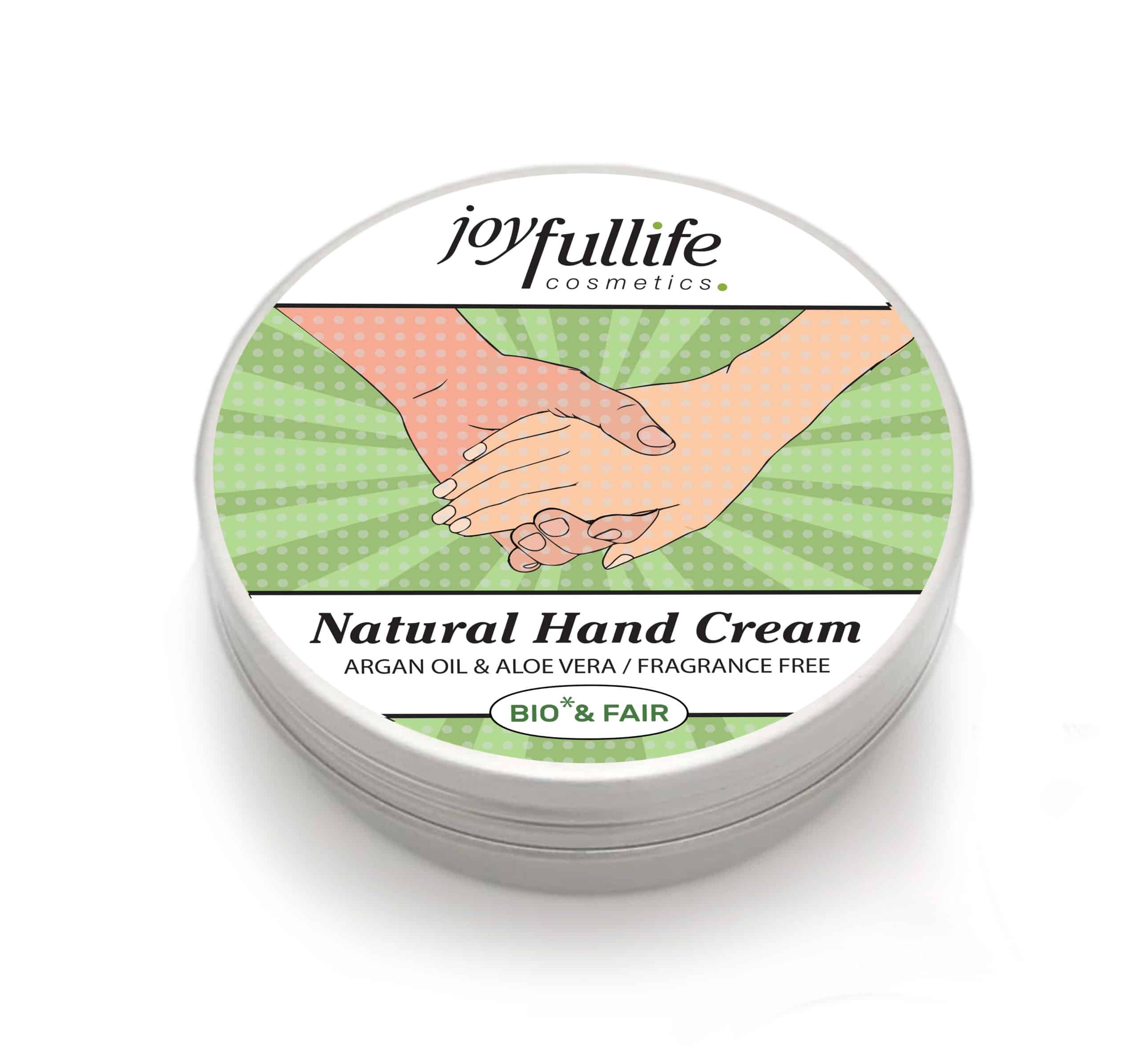 Joyfullife Natürliche Bio Handcreme mit Arganöl, Sheabutter und Aloe Vera – Für trockene Haut, unparfümiert